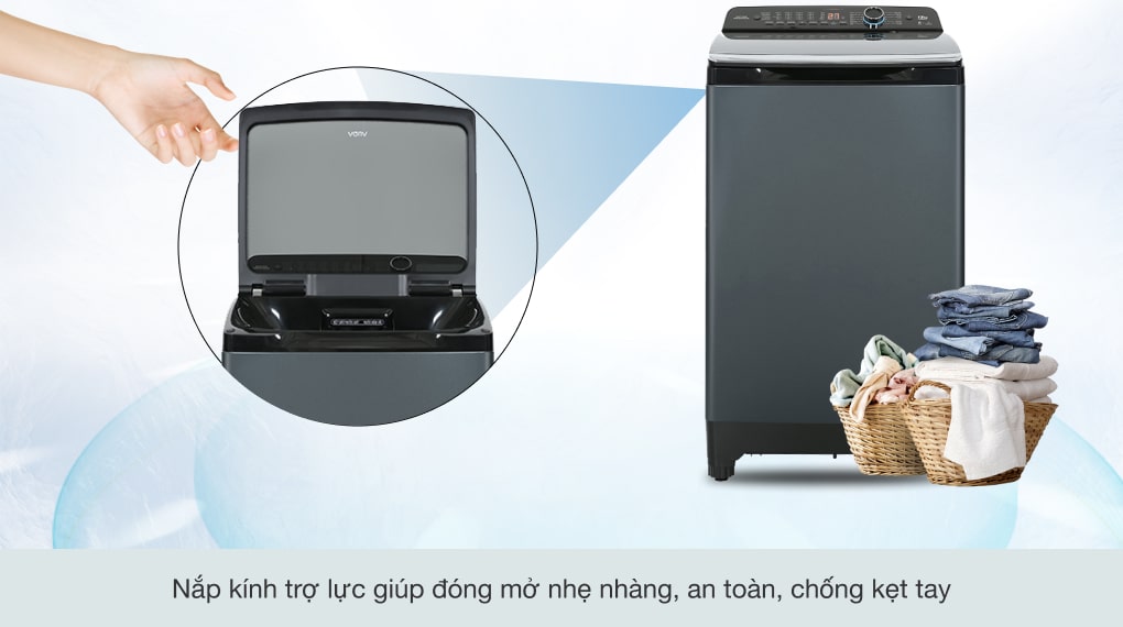 Máy giặt Aqua 12 kg AQW-FR120HT BK - ảnh mô tả