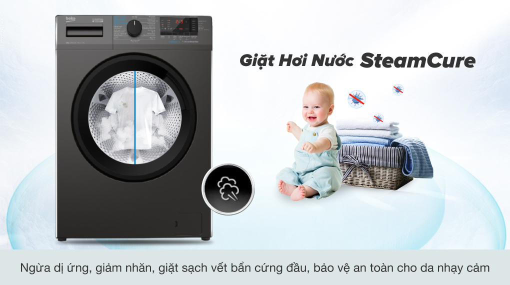 Máy giặt Beko Inverter 9 kg WCV9614XB0STM - ảnh mô tả