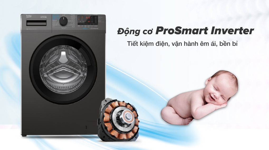 Máy giặt Beko Inverter 9 kg WCV9614XB0STM - ảnh mô tả