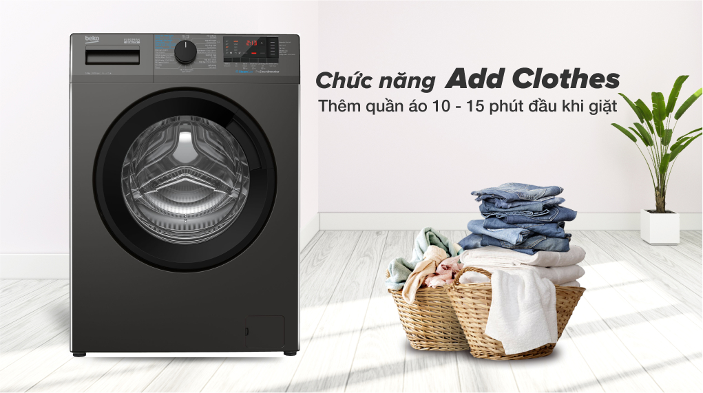 Máy giặt Beko Inverter 9 kg WCV9614XB0STM - ảnh mô tả