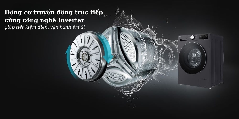 Máy giặt lồng ngang LG AI DD Inverter 10Kg FX1410N5G - ảnh mô tả