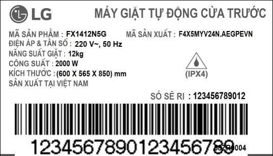 Máy giặt lồng ngang LG AI DD Inverter 12Kg FX1412N5G - ảnh 4