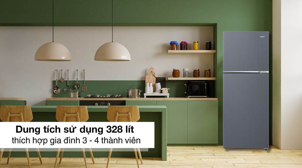 Tủ lạnh Aqua Inverter 328 lít AQR-T380FA(SL) - ảnh mô tả