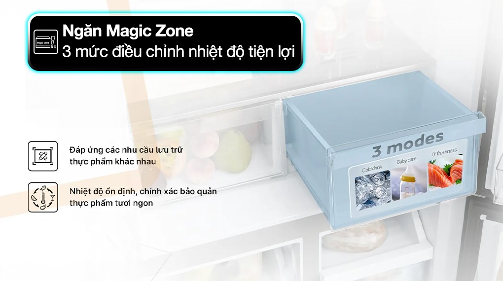 Tủ lạnh Aqua Inverter 469 lít Multi Door AQR-M536XA(GB) - ảnh 3