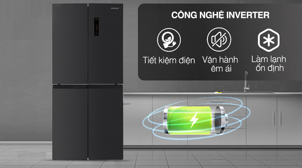 Tủ lạnh Hitachi Inverter 466 lít Multi Door HR4N7522DSDXVN - ảnh mô tả