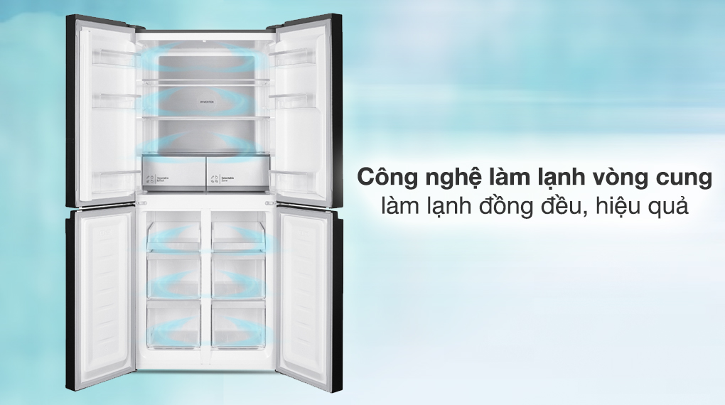 Tủ lạnh Hitachi Inverter 466 lít Multi Door HR4N7522DSDXVN - ảnh mô tả