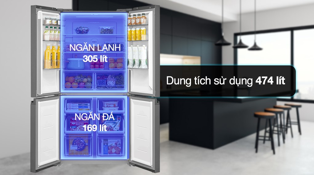 Tủ lạnh Toshiba Inverter 474 lít Multi Door GR-RF611WI-PGV(22)-XK - ảnh mô tả