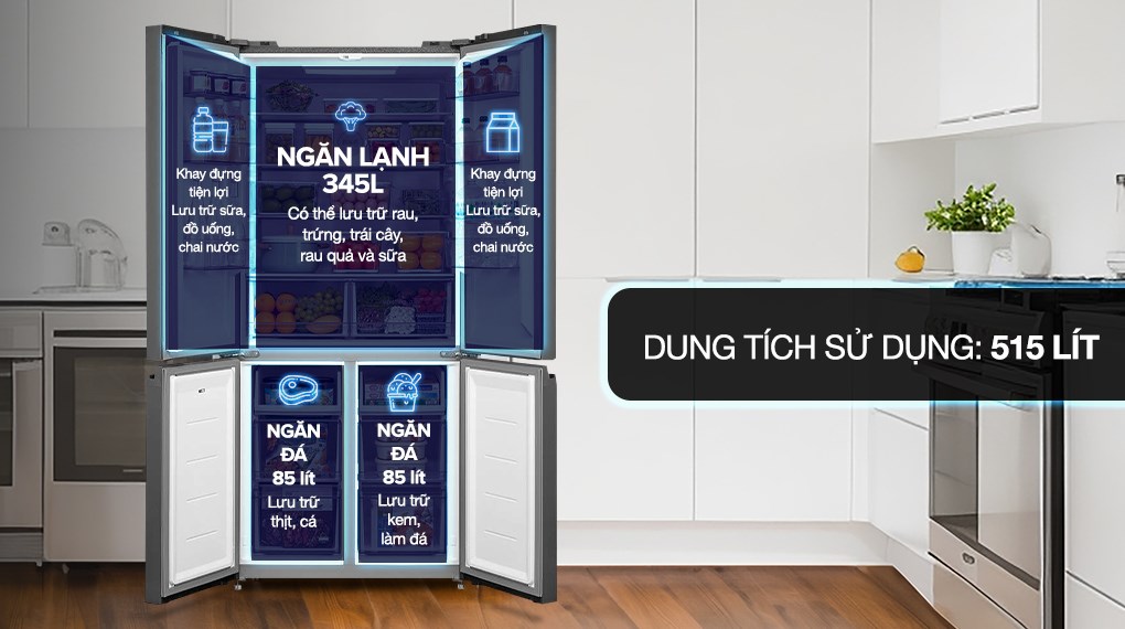 Tủ lạnh Toshiba Inverter 515 lít Multi Door GR-RF677WI-PGV(22)-XK - ảnh 2