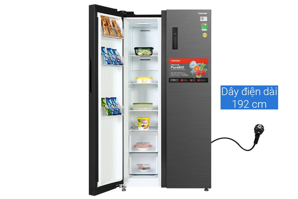 Tủ lạnh Toshiba Inverter 555 lít Side By Side GR-RS696WI-PMV(60)-AG - ảnh 5