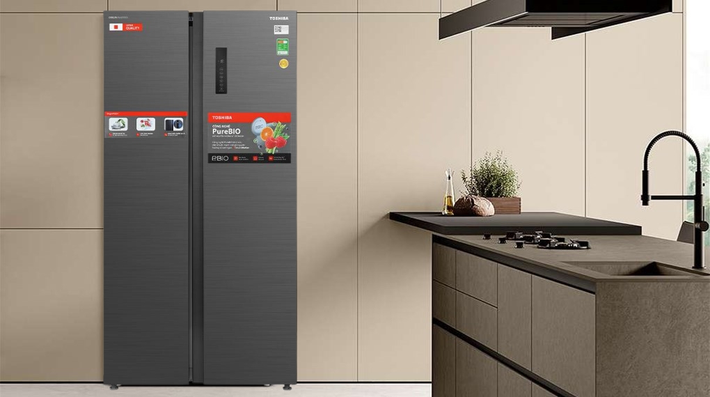Tủ lạnh Toshiba Inverter 555 lít Side By Side GR-RS696WI-PMV(60)-AG - ảnh mô tả